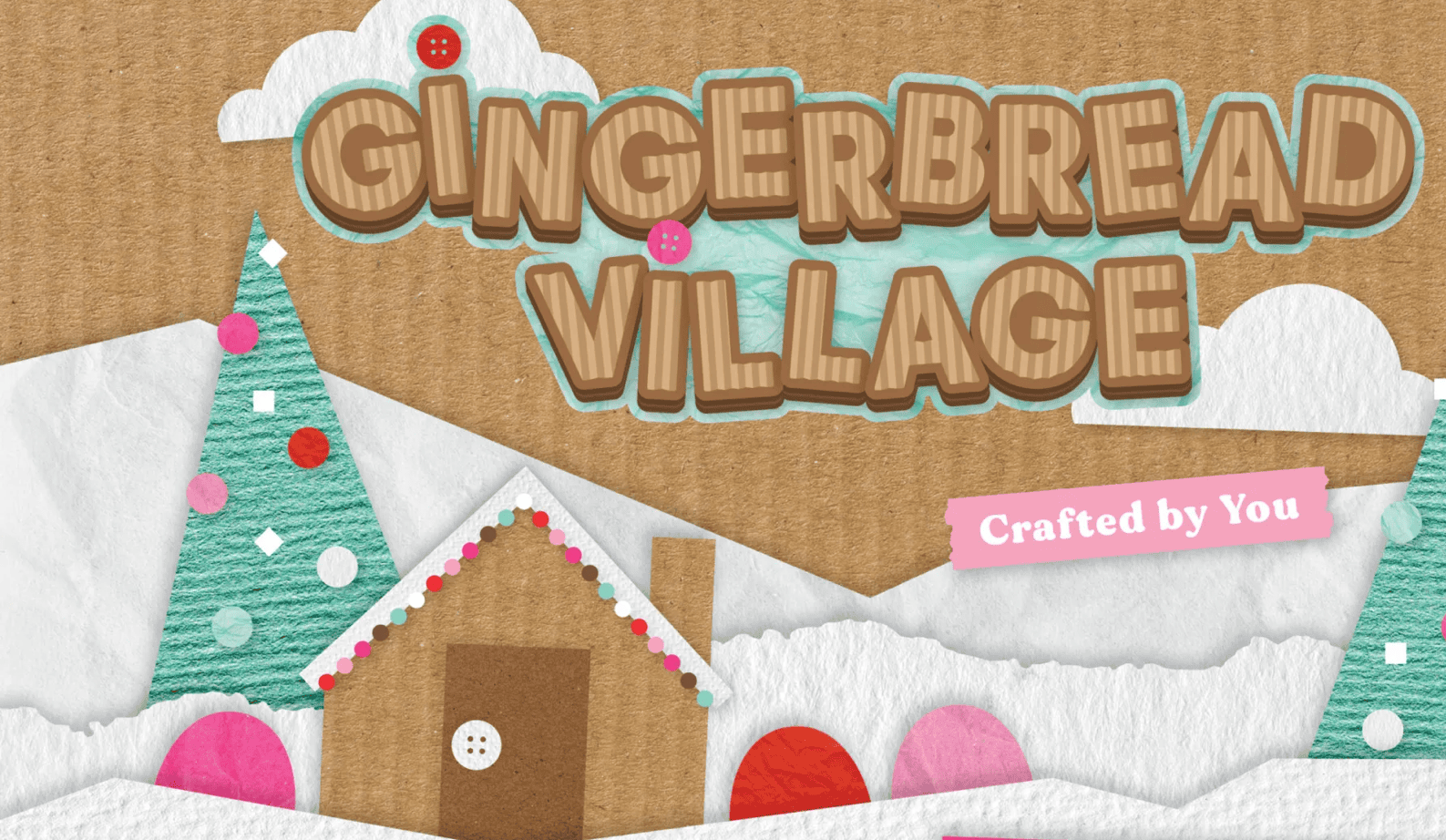 Gingerbread village ad design