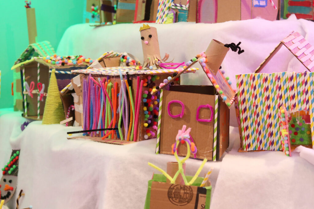 Cardboard craft houses