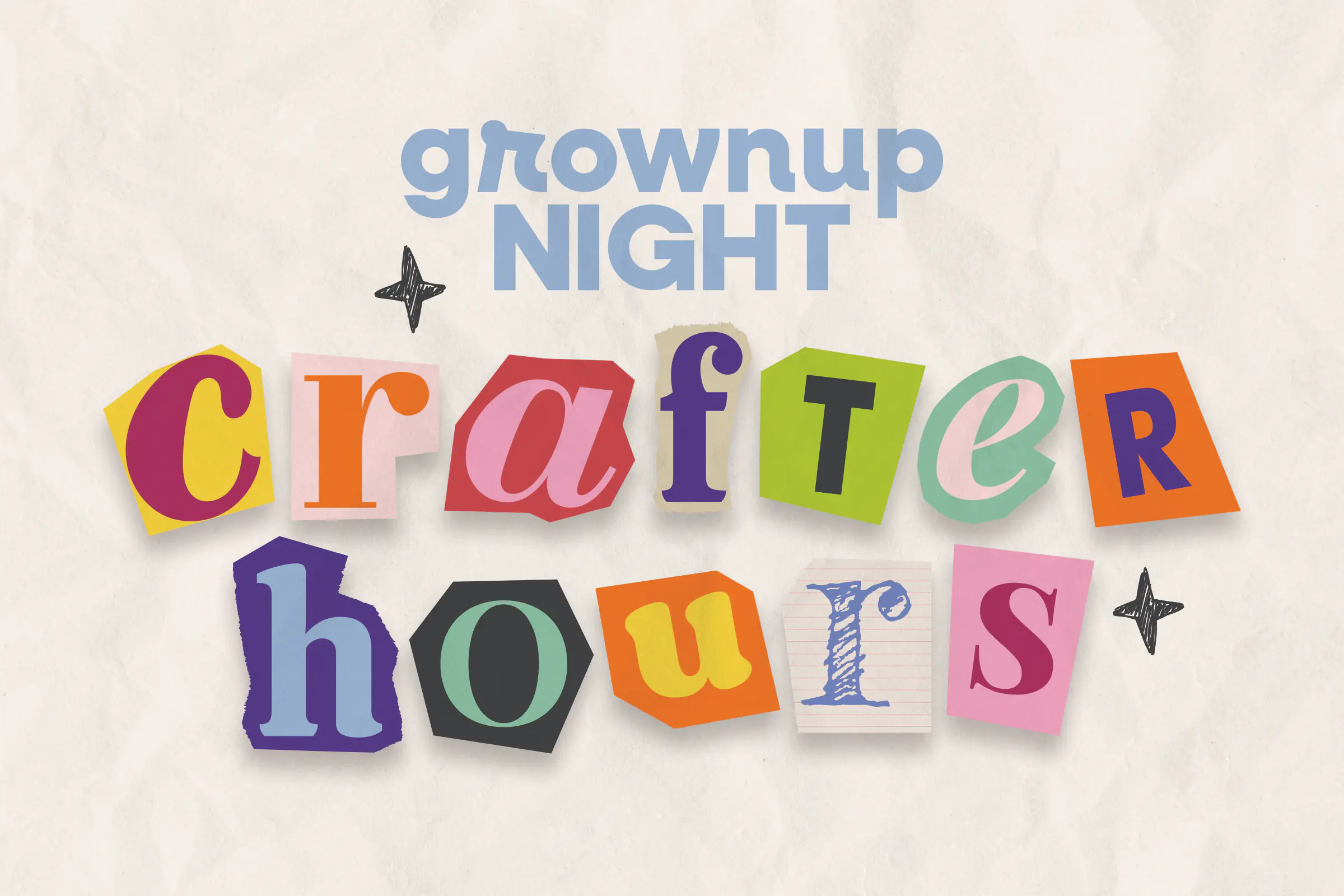 Grown Up Night: Crafter Hours logo